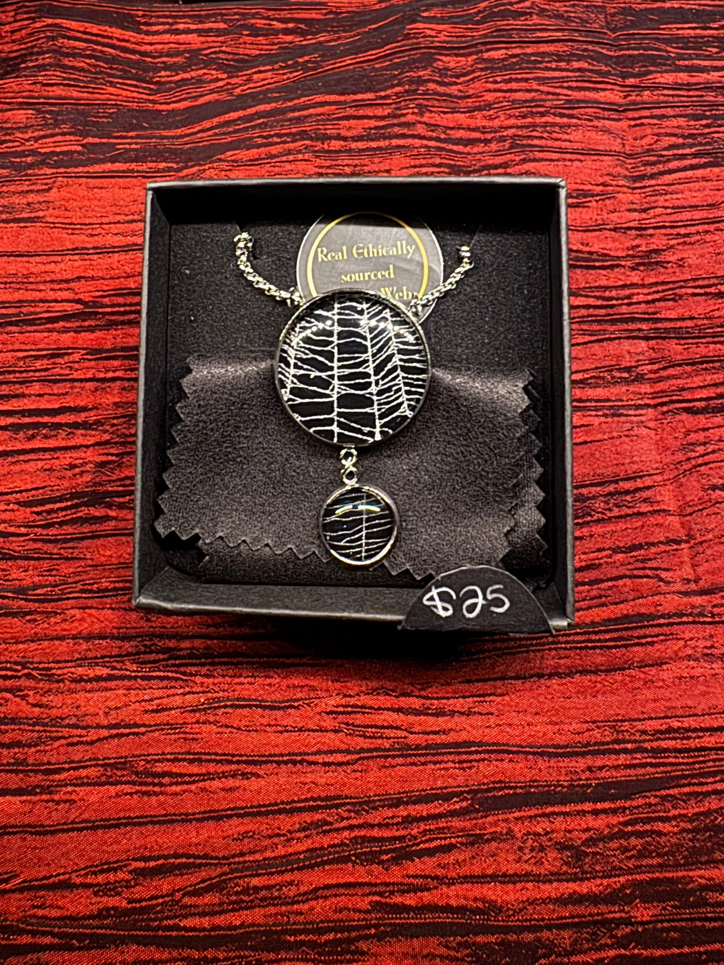 SpiderWeb: Necklace: Double Moon by HellKittenRVA