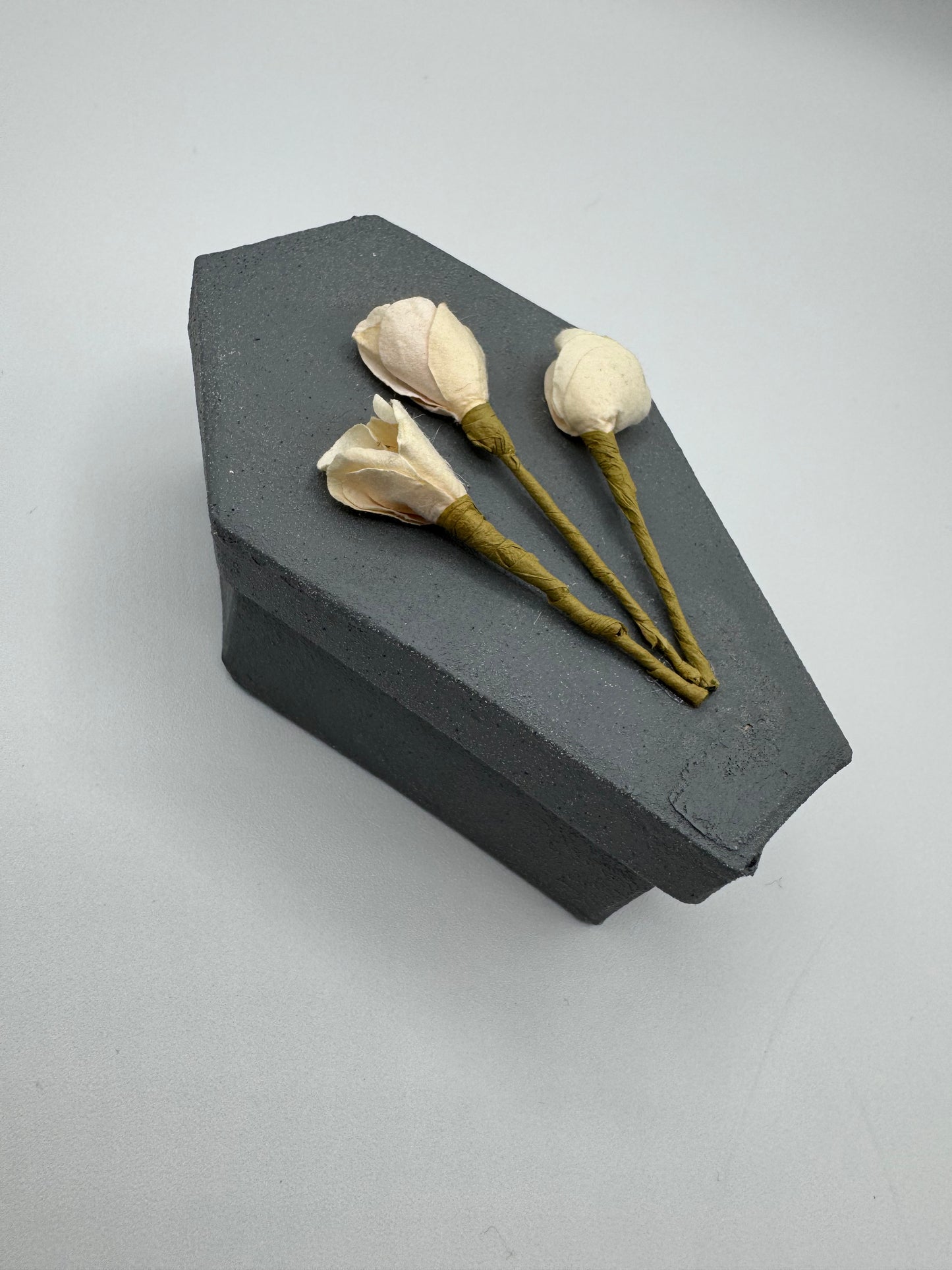 3 Flowers Mini Coffin Trinket Box by From Maggie, With Love