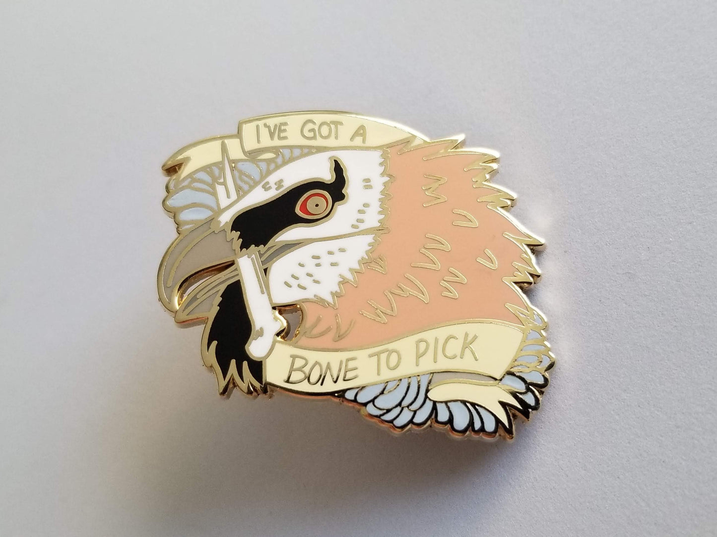 Bearded Vulture Enamel Pin by Triclops Rabbit