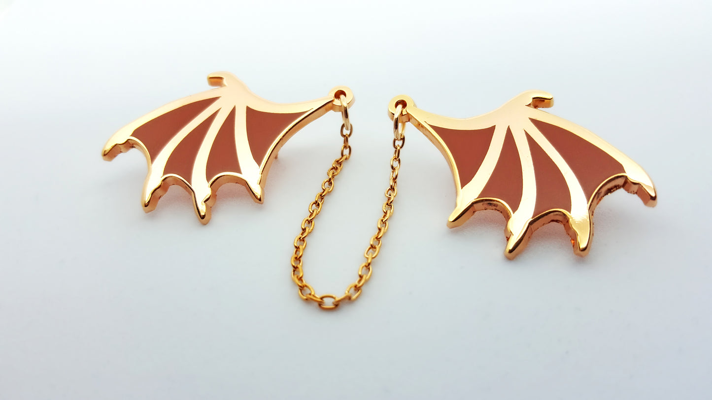 Dragon Wing Chain Connected Pins by Triclops Rabbit