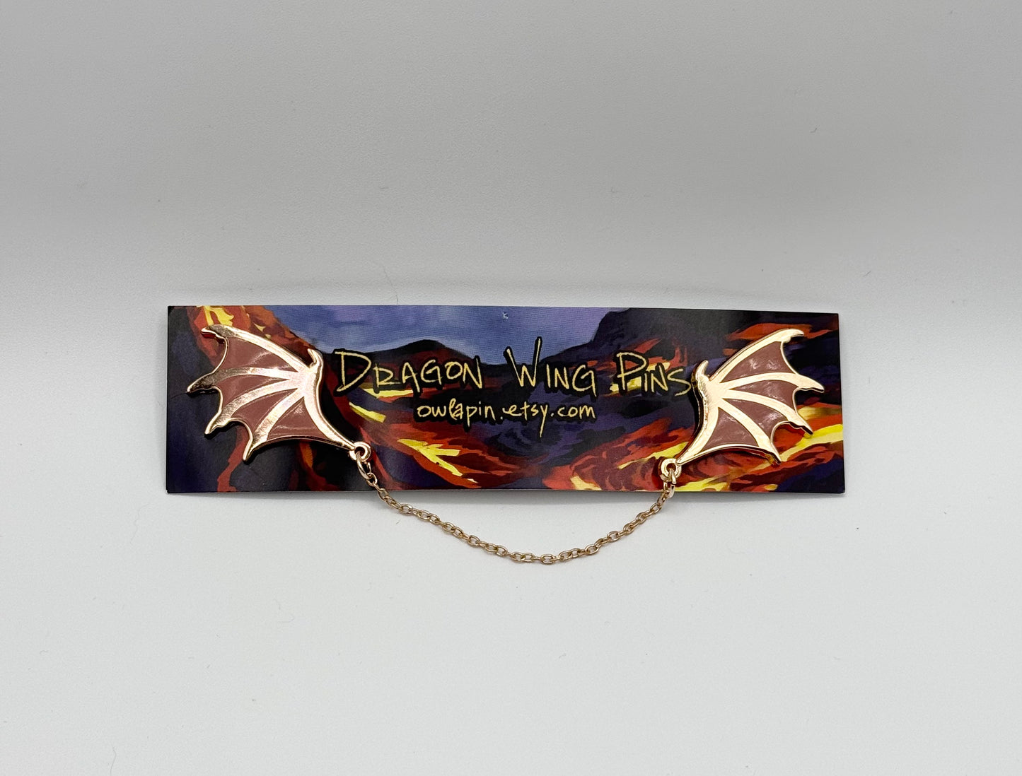 Dragon Wing Chain Connected Pins by Triclops Rabbit