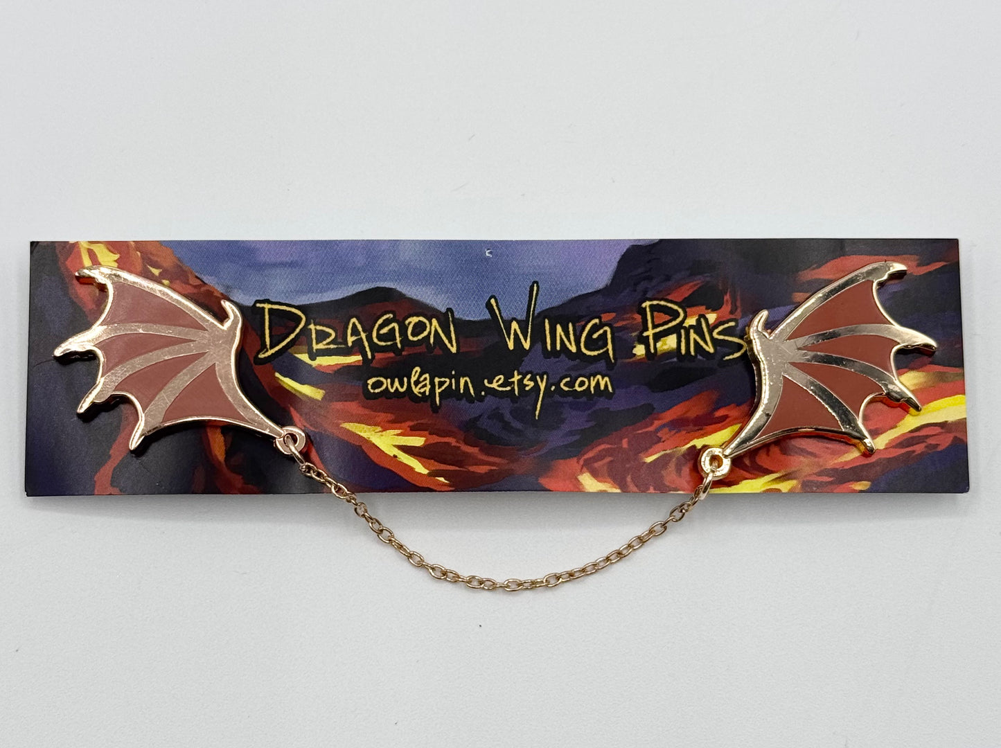 Dragon Wing Chain Connected Pins by Triclops Rabbit