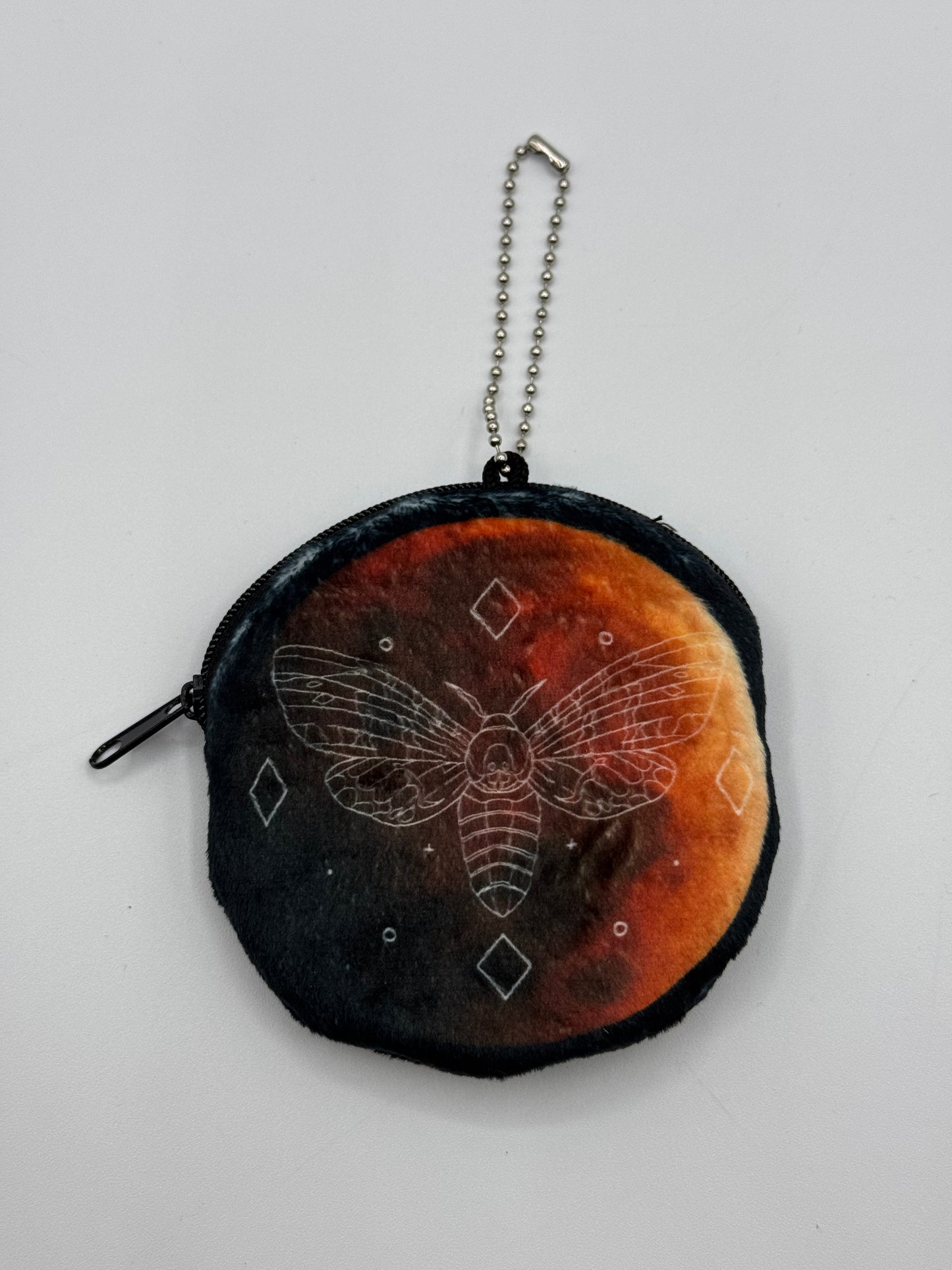 Moth Moon Coin Purse/Zipper Bag by Triclops Rabbit