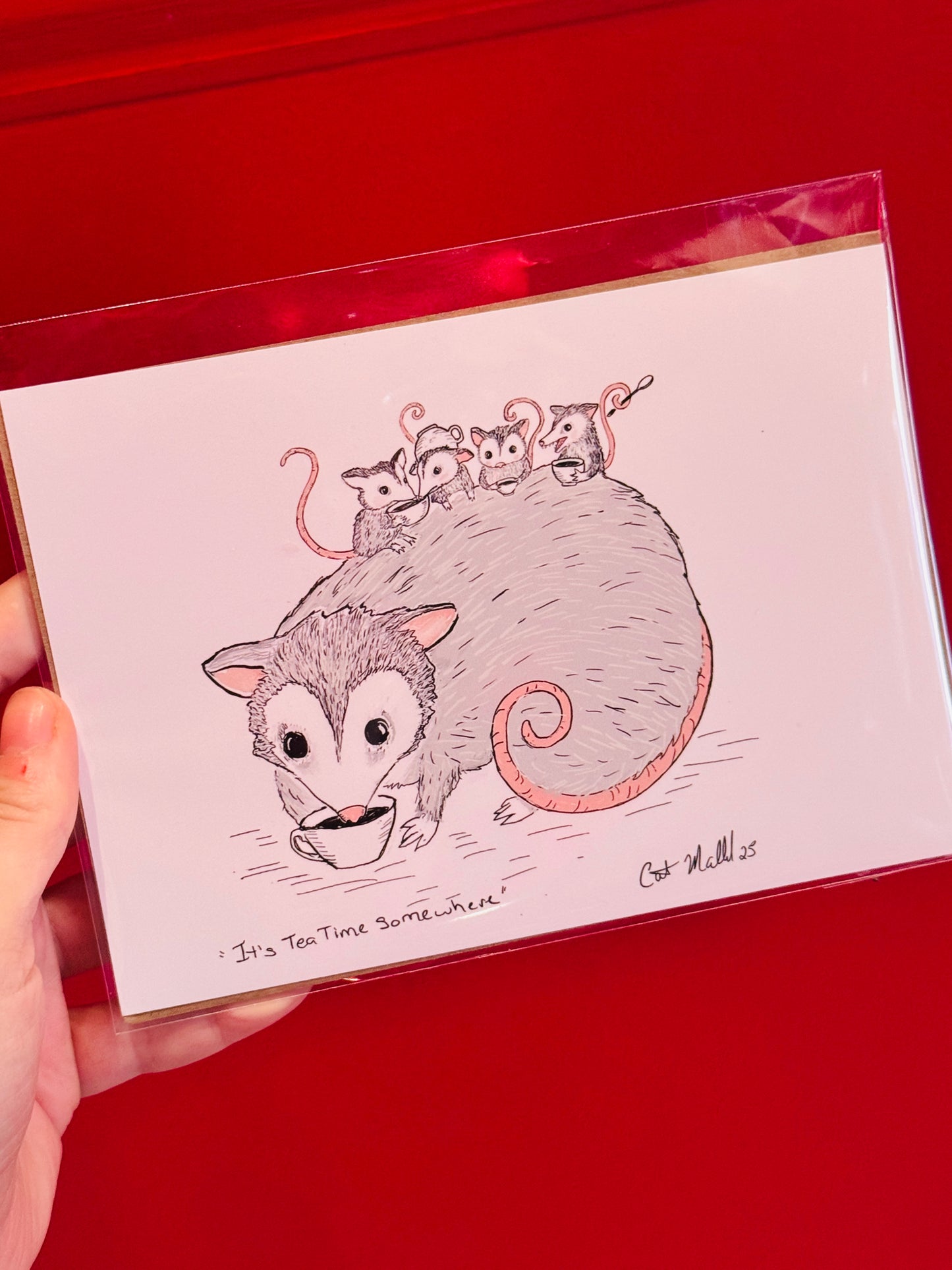"Possum" print by Cat Mallard Art