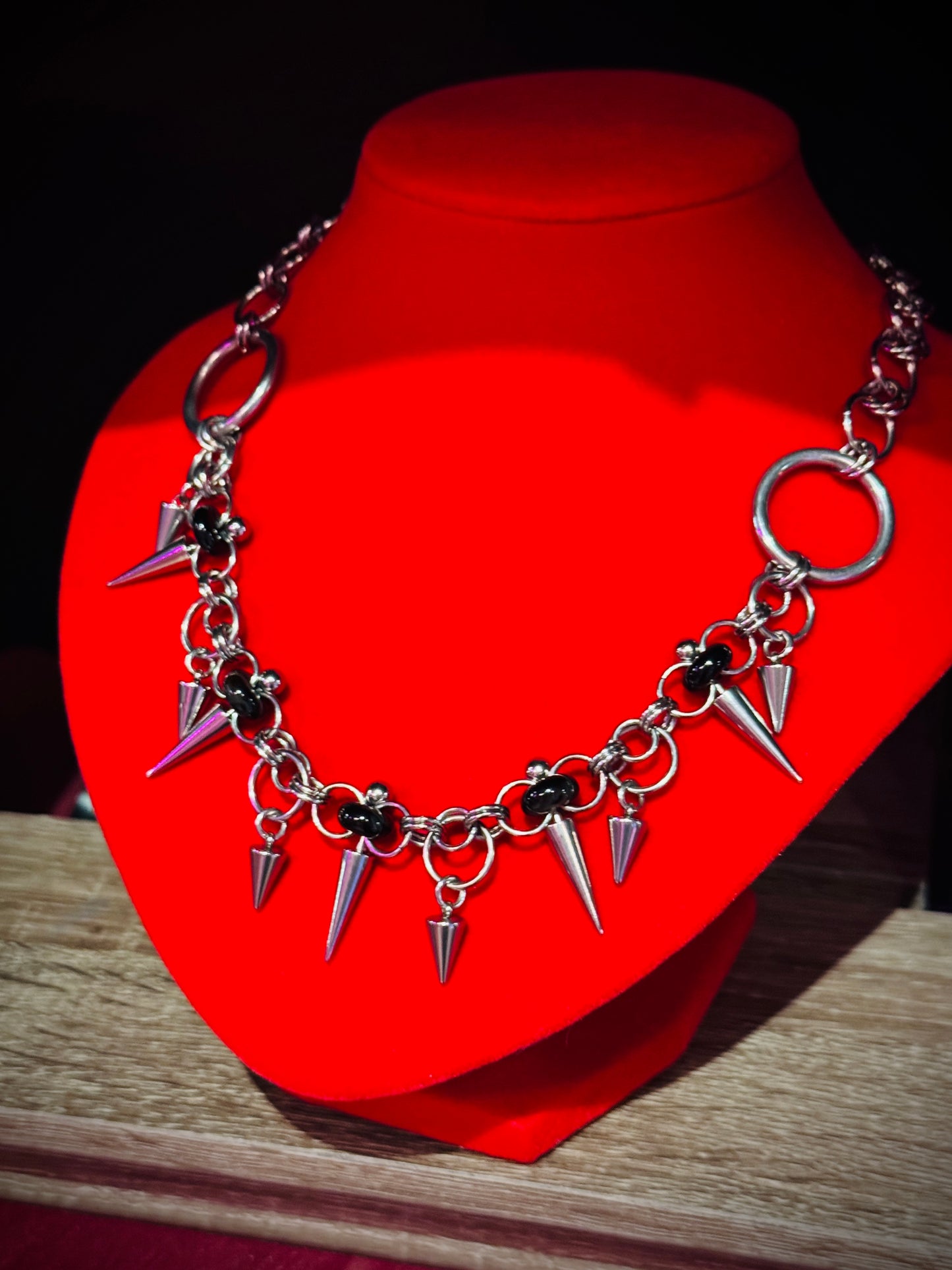 "Black Onyx Fangs" necklace by Alix Holly
