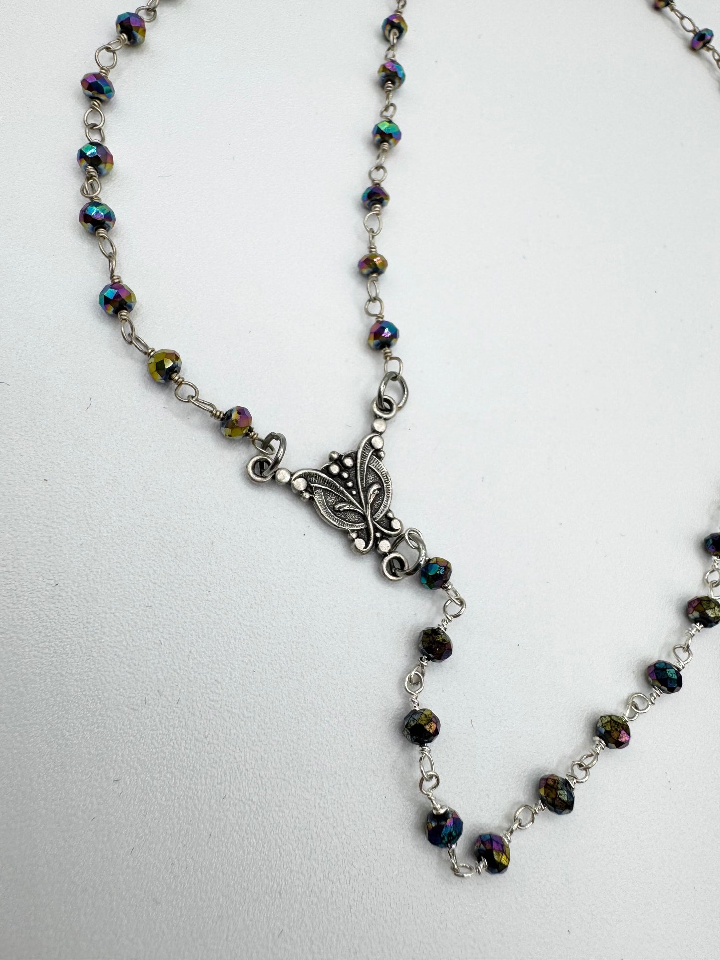 Purple Rosary (long chain) by Blind Bella