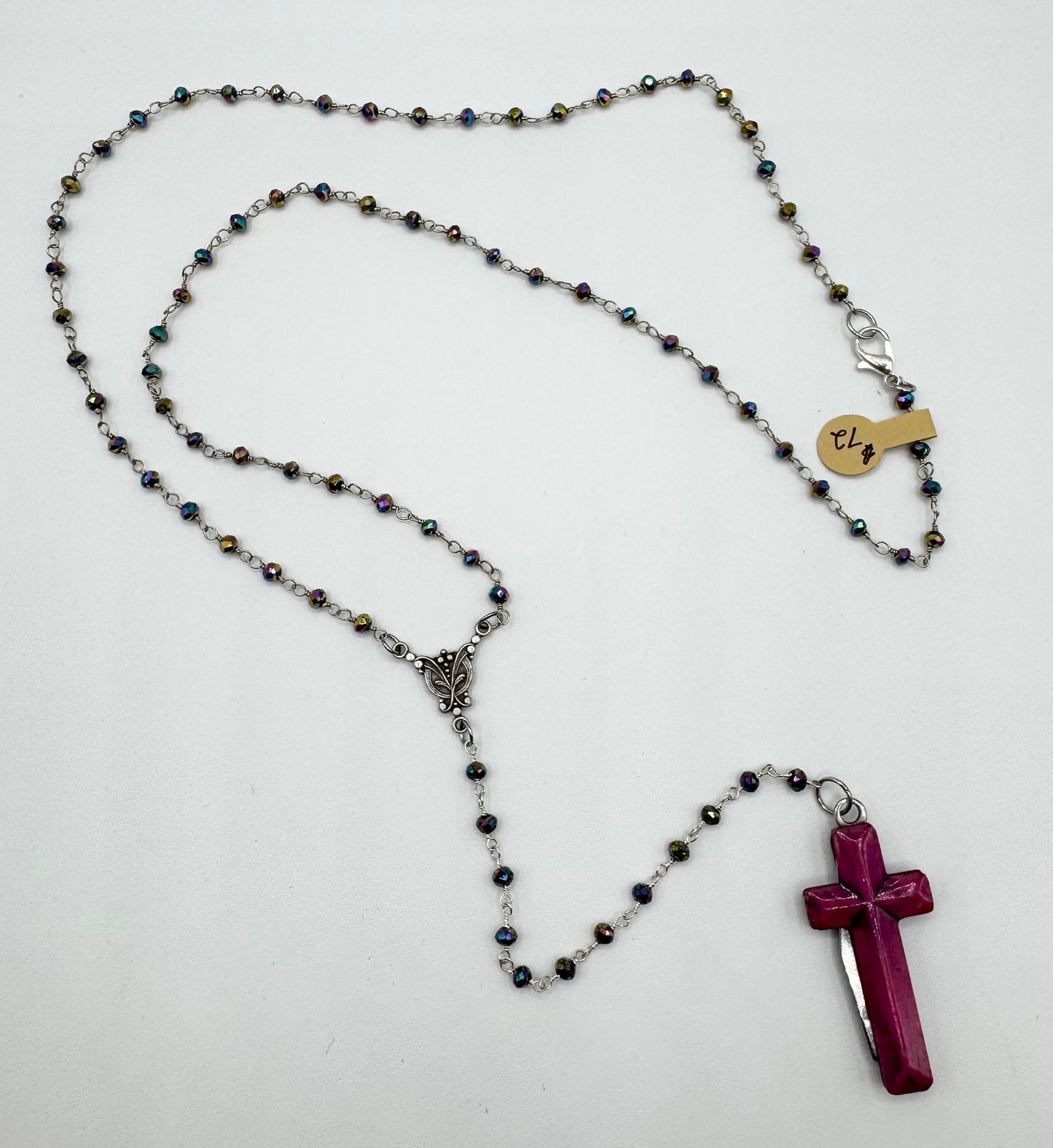 Purple Rosary (long chain) by Blind Bella
