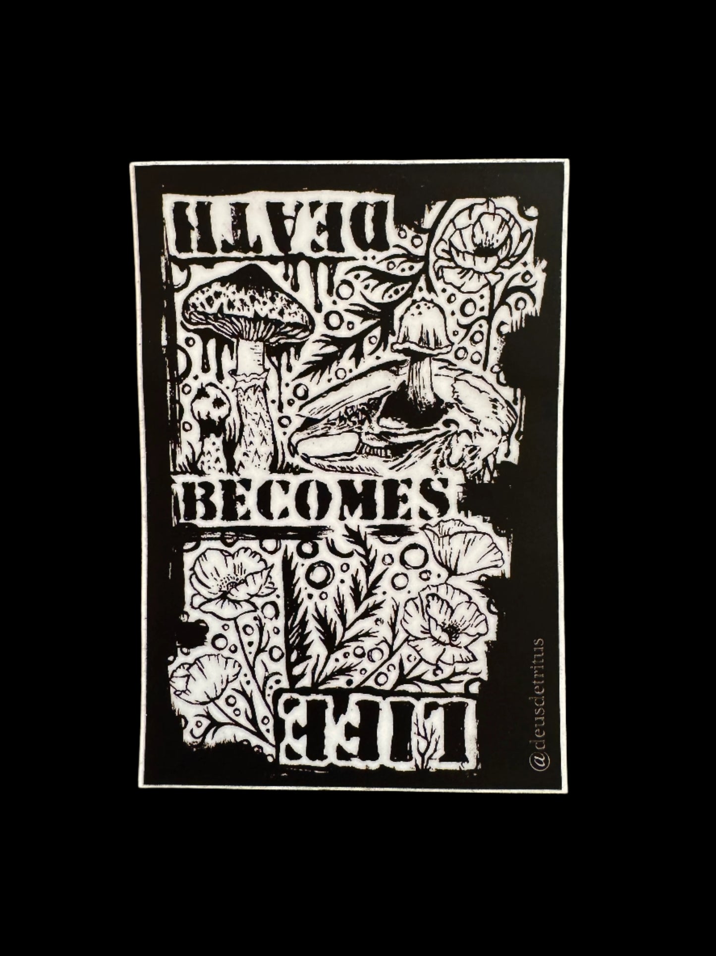 "Death" sticker by DEUS DETRITUS