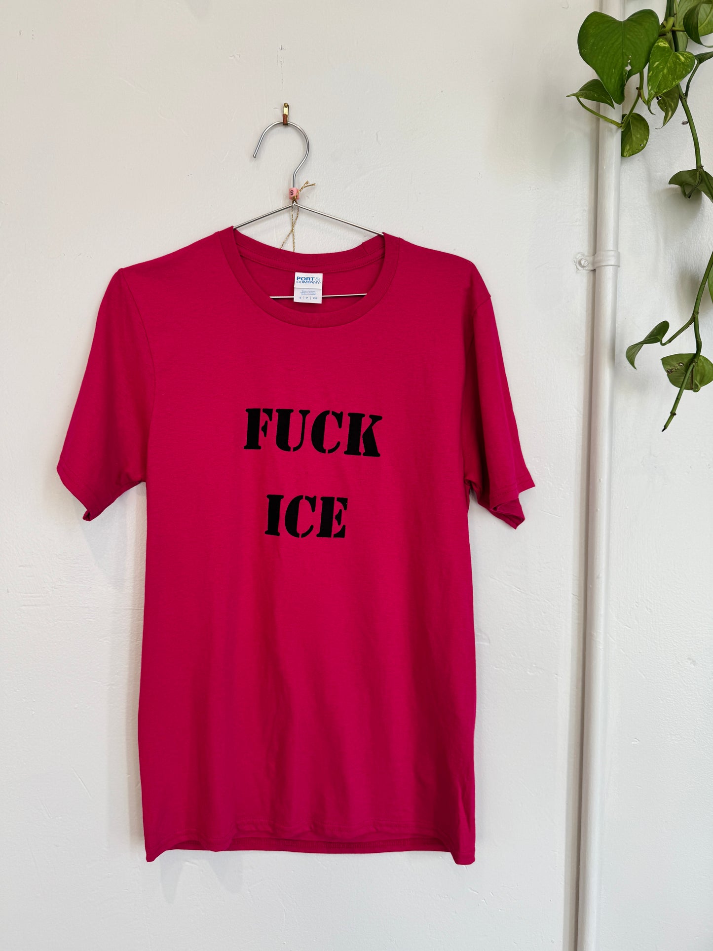 "F*CK ICE" (Pink) Shirt by DEUS DETRITUS