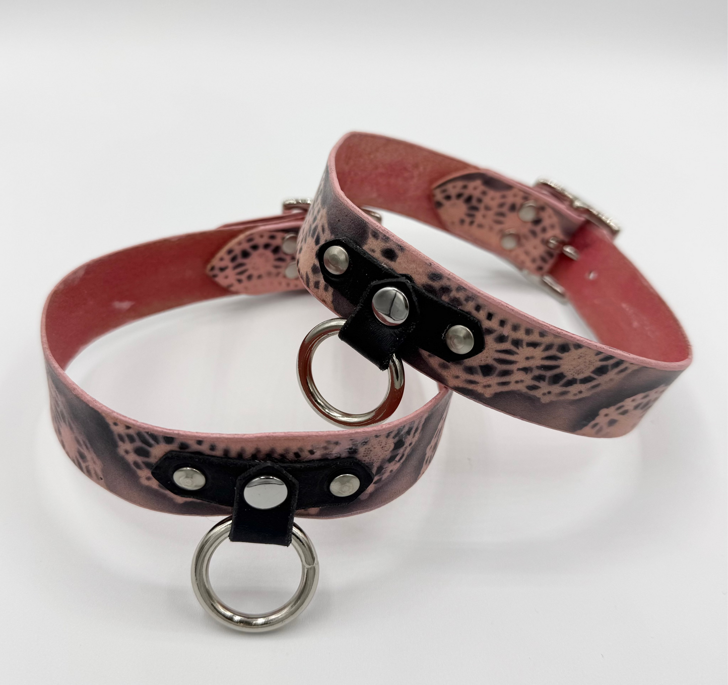 Pink Doily Collar by Horsebonez