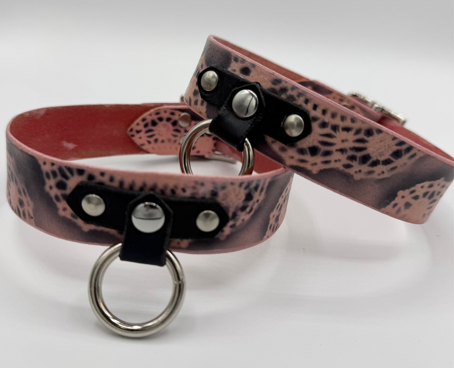 Pink Doily Collar by Horsebonez