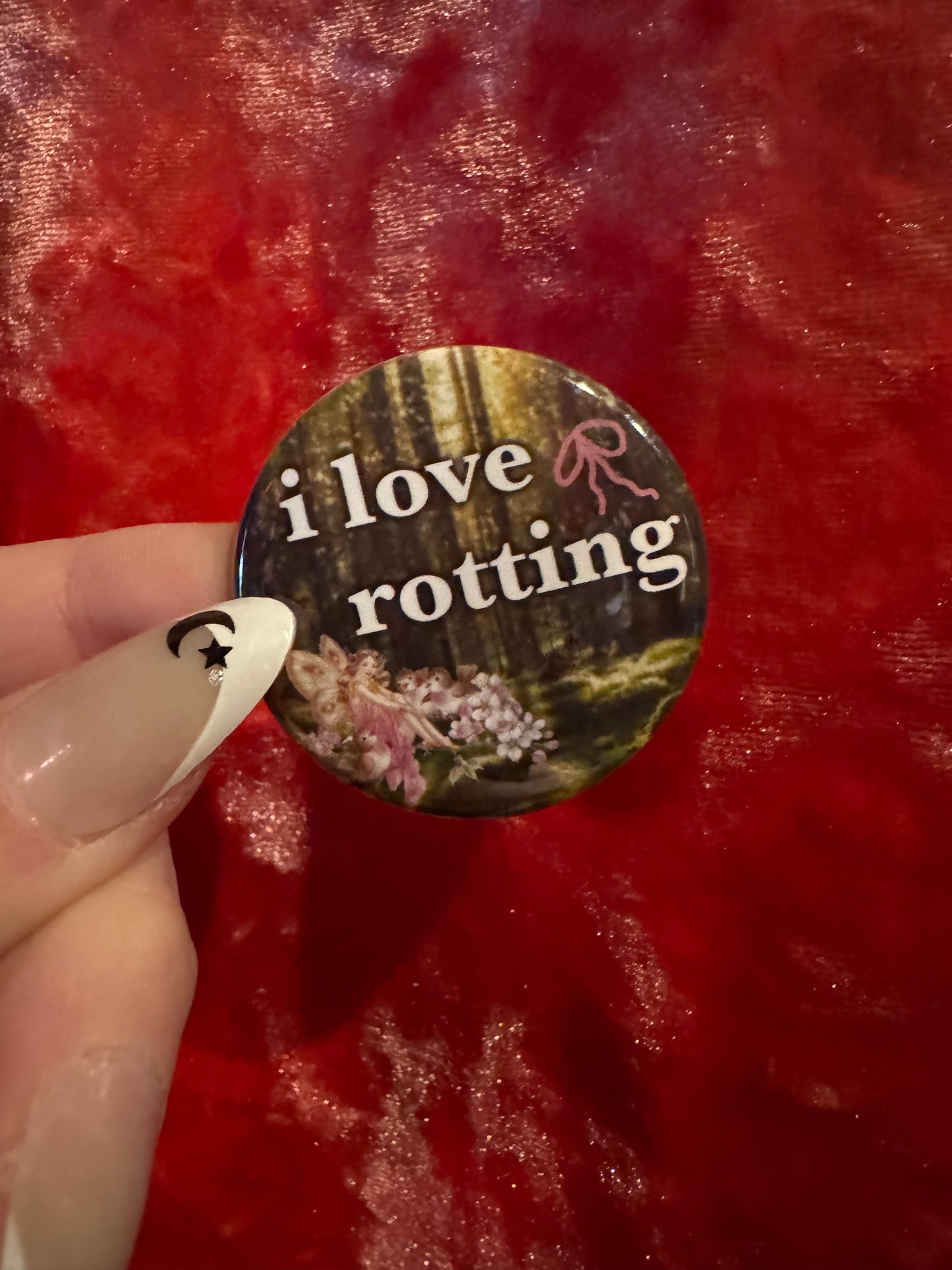 "I Love Rotting" Button by Saltnox