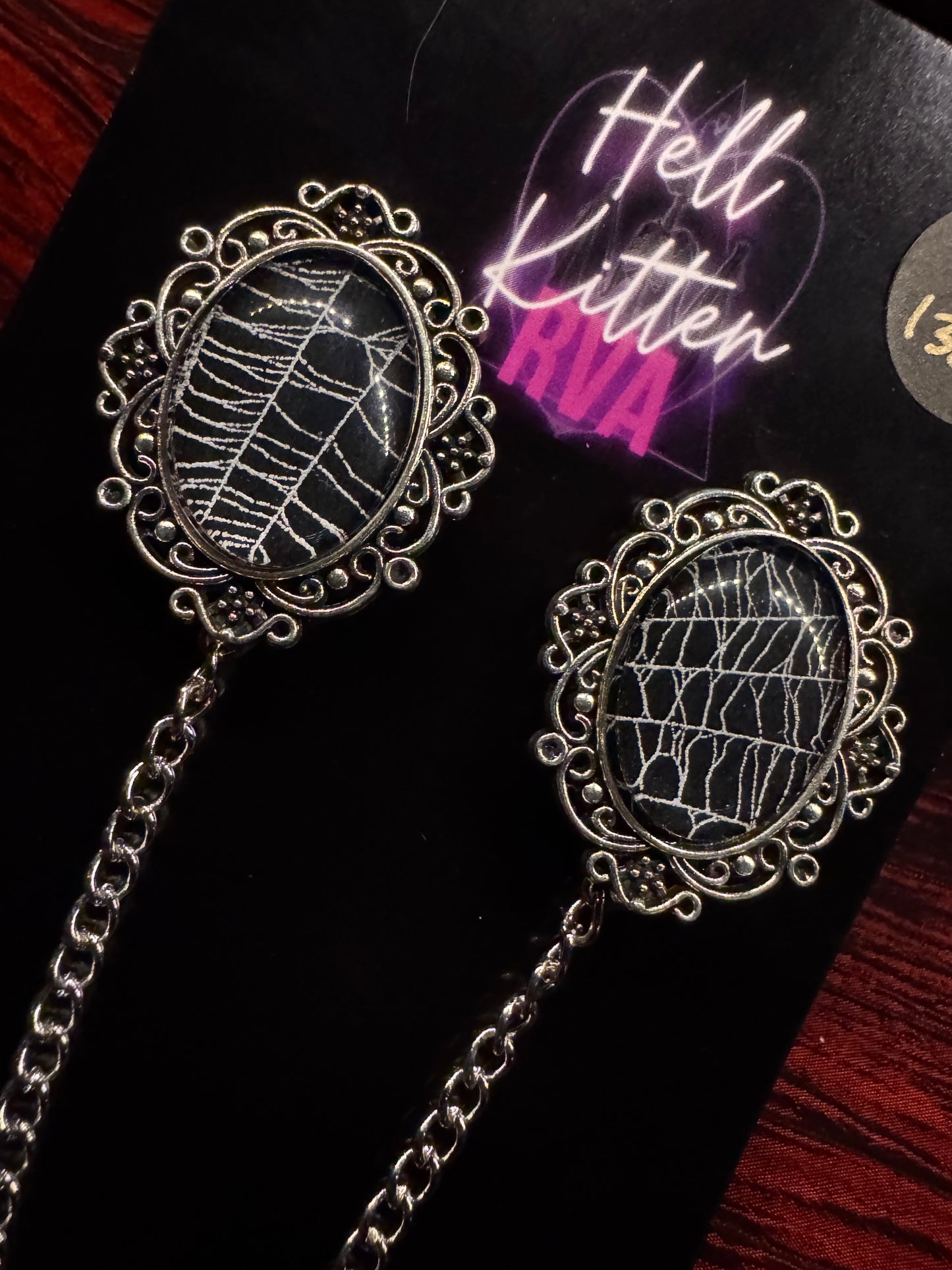 SpiderWeb: Collar Pins: Silver by HellKittenRVA