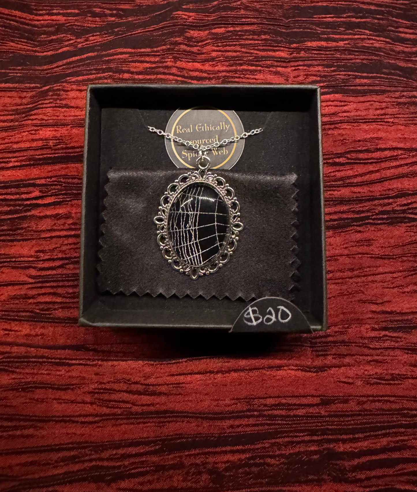 SpiderWeb: Small Silver Vintage Cabochon by HellKittenRVA
