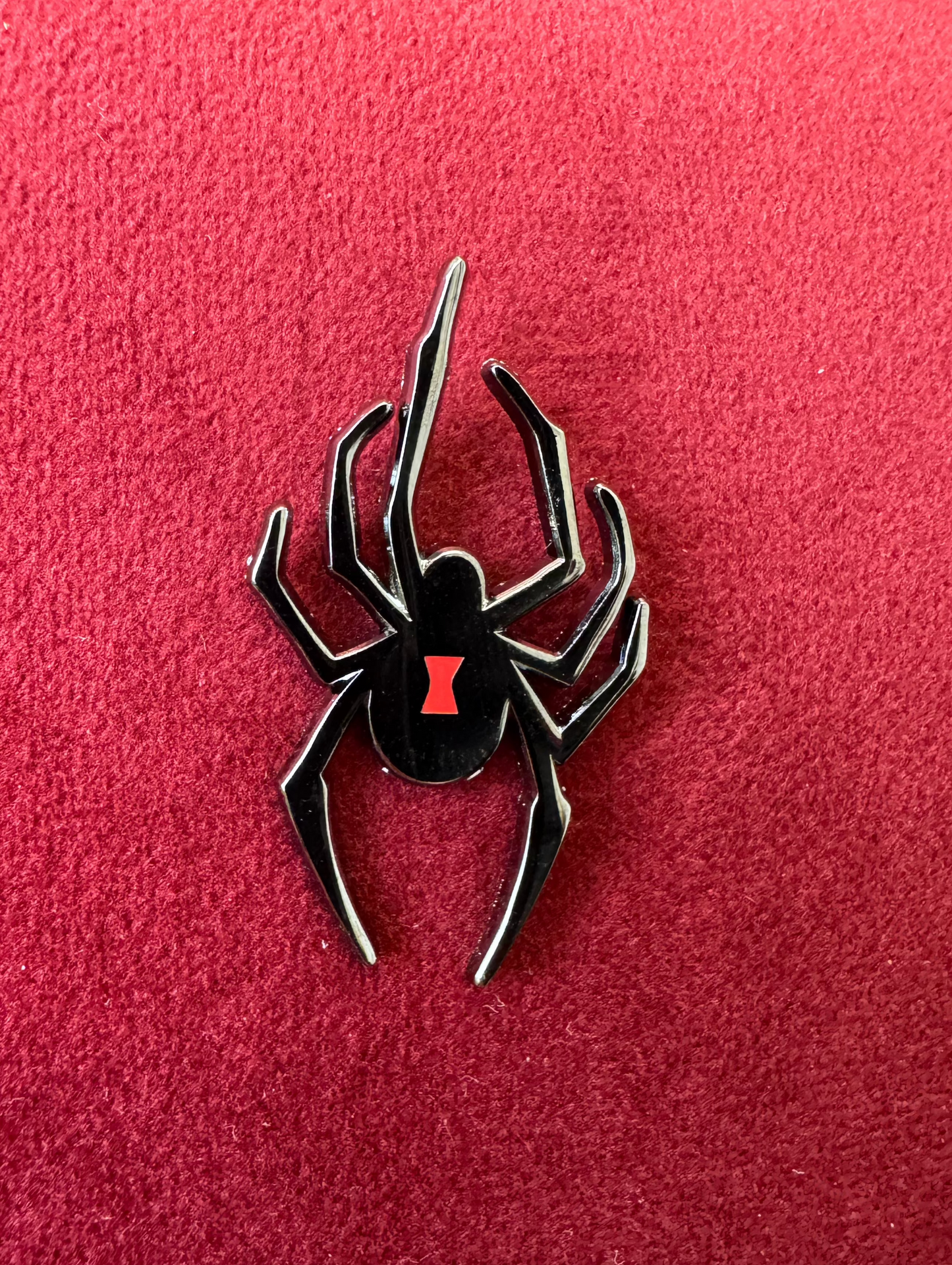 Black Widow Spider Mini Enamel Pin by Triclops Rabbit