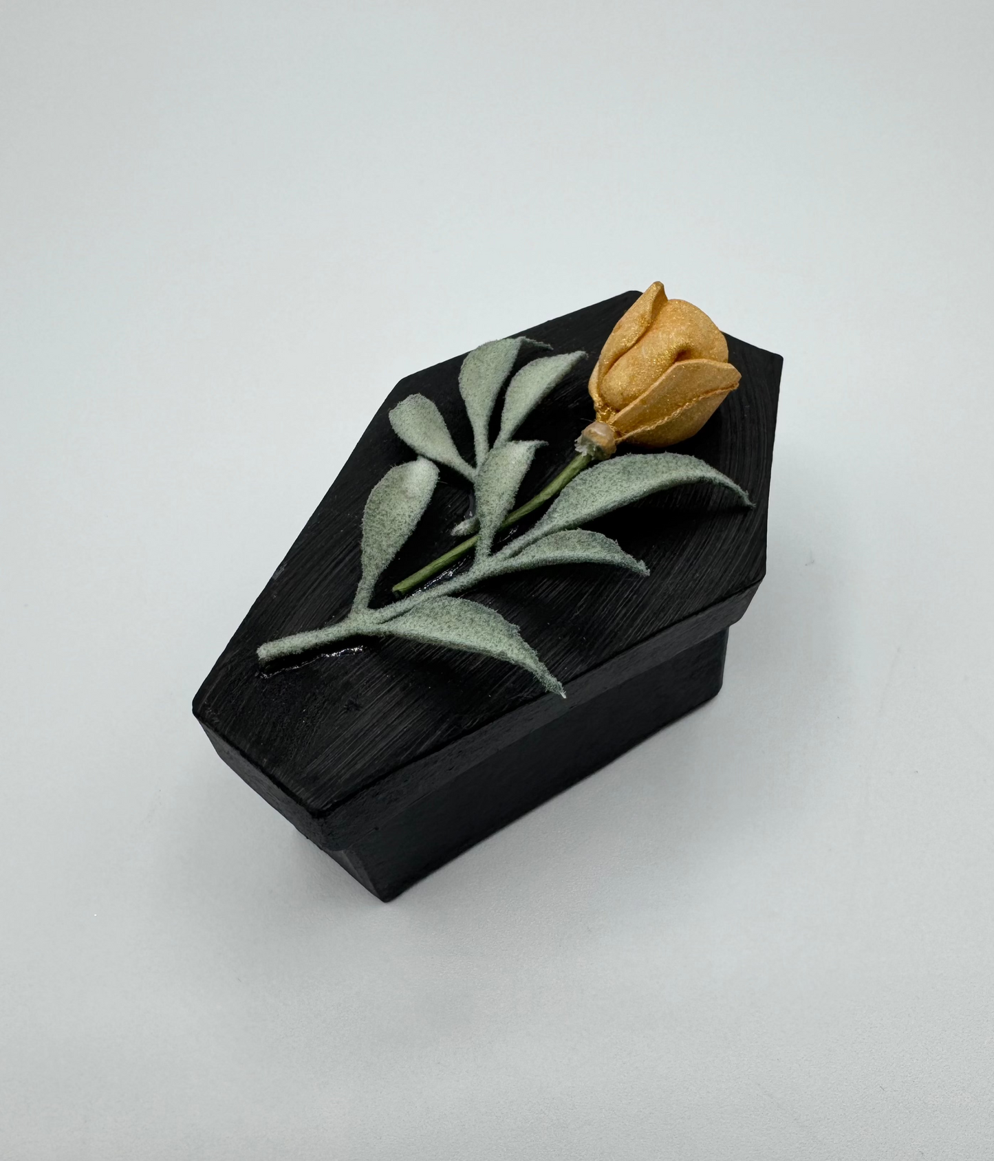 Yellow Flower Mini Coffin Trinket Box by From Maggie, With Love