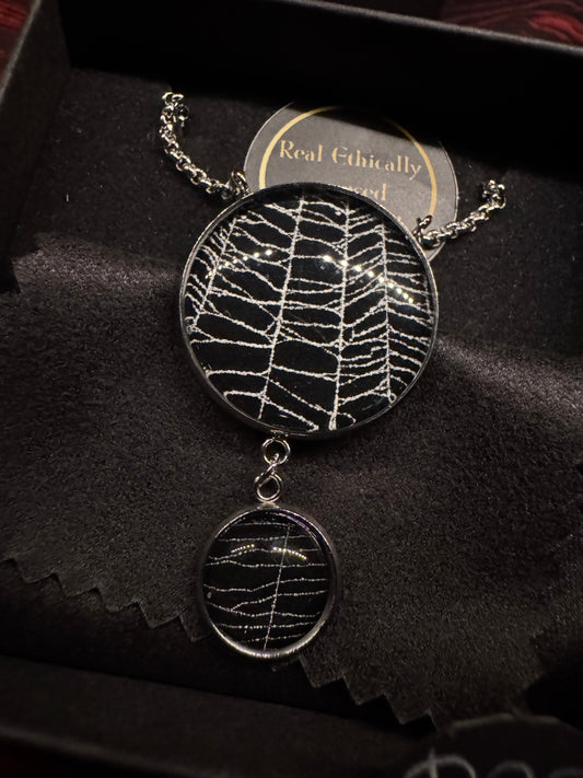 SpiderWeb: Necklace: Double Moon by HellKittenRVA