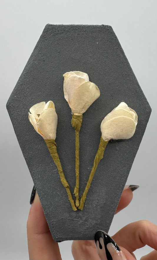 3 Flowers Mini Coffin Trinket Box by From Maggie, With Love