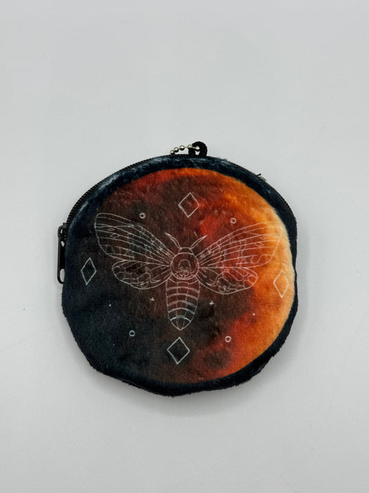 Moth Moon Coin Purse/Zipper Bag by Triclops Rabbit
