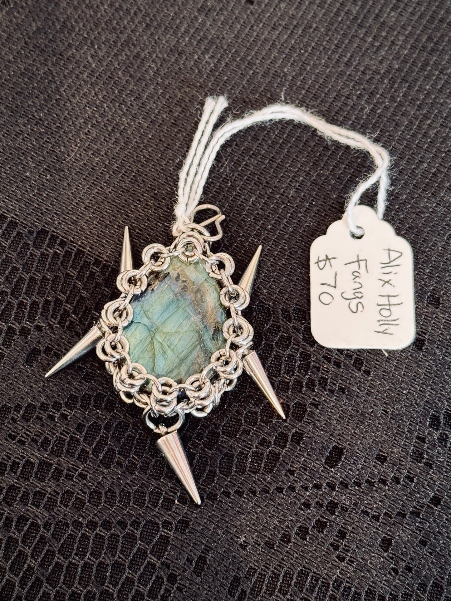 "Fangs" labradorite charm by Alix Holly