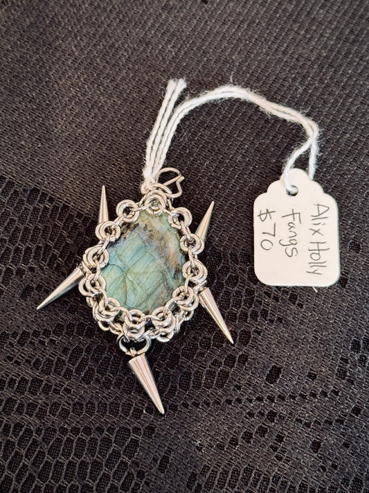 "Fangs" labradorite charm by Alix Holly