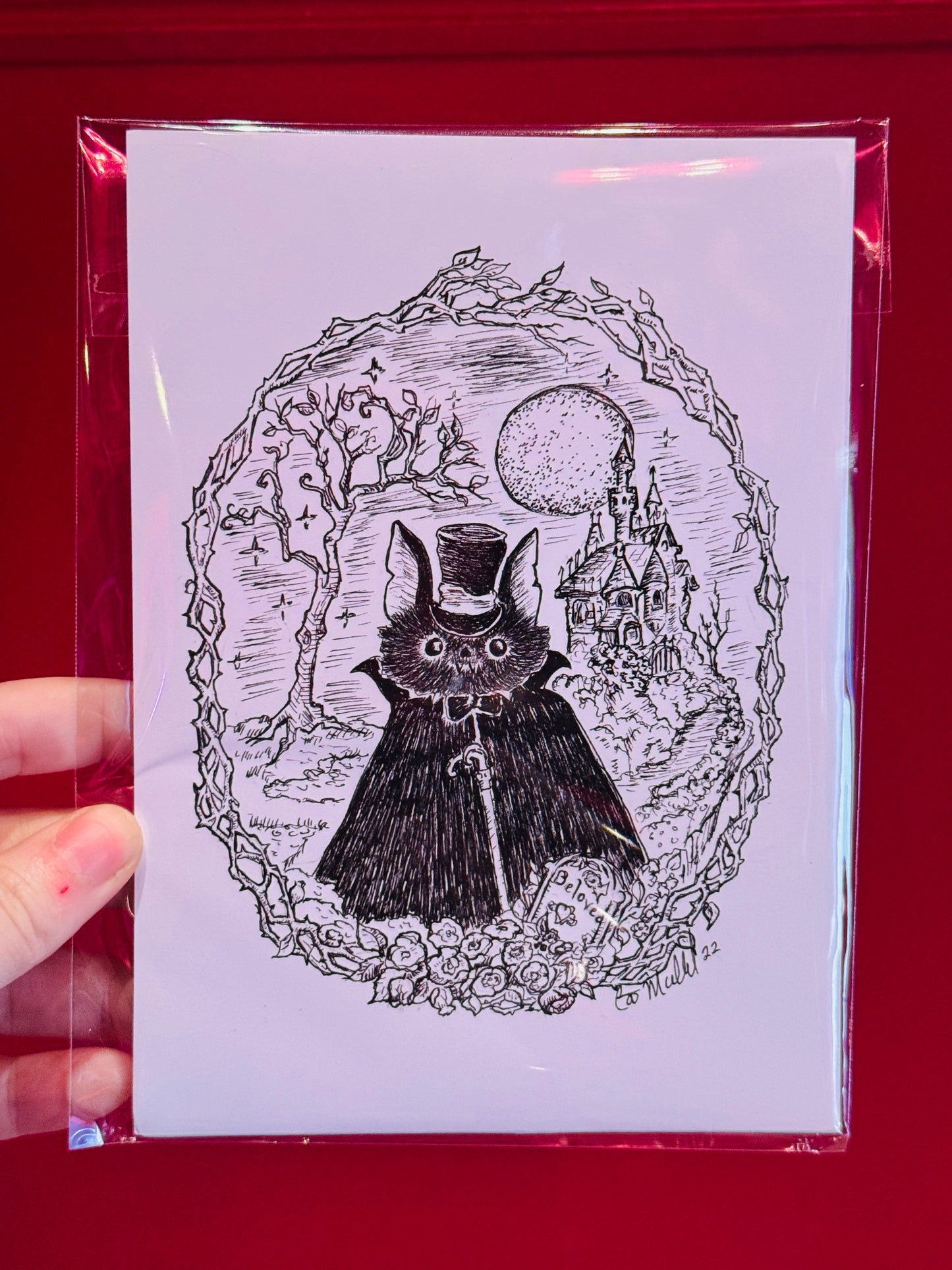 "Bat Groom" print by Cat Mallard Art