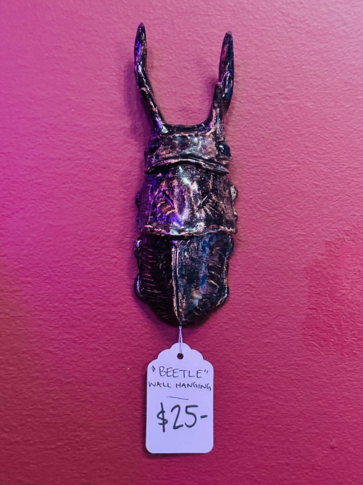 Beetle wall hanging by Ear of Lamb Ceramics