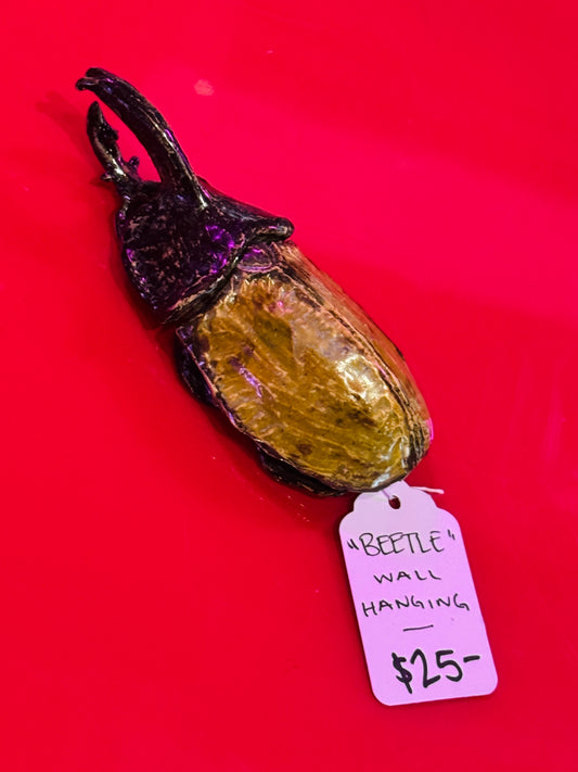 Beetle wall hanging by Ear of Lamb Ceramics