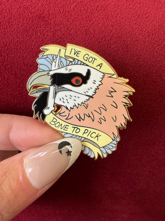 Bearded Vulture Enamel Pin by Triclops Rabbit