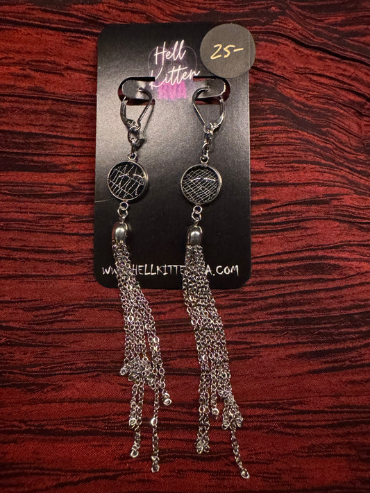 SpiderWeb: Earrings: Tassel by HellKittenRVA