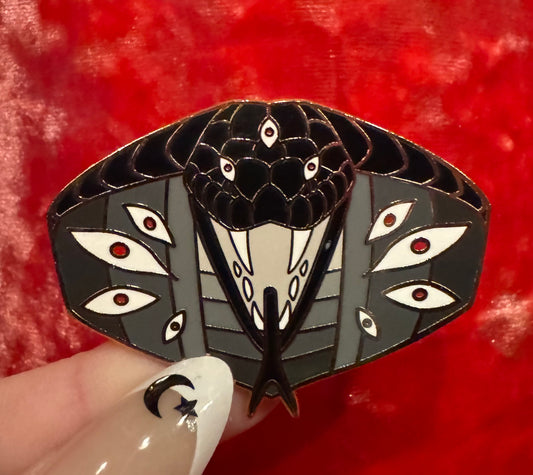 Cobra Snake Enamel Pin by Triclops Rabbit