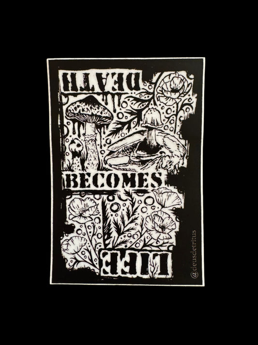 "Death" sticker by DEUS DETRITUS