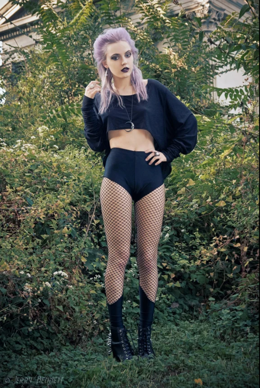 Handmade Diamond Fishnet Leggings by Sophireaptress