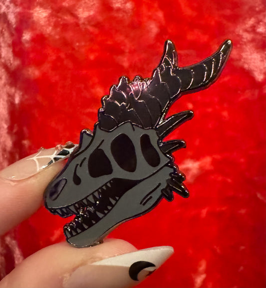 Dragon Skull Enamel Pin by Triclops Rabbit