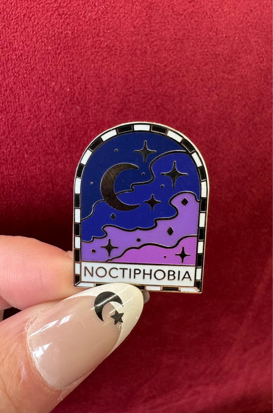 Noctiphobia Enamel Pin by Triclops Rabbit