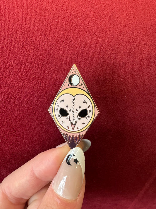Barn Owl Enamel Pin by Triclops Rabbit