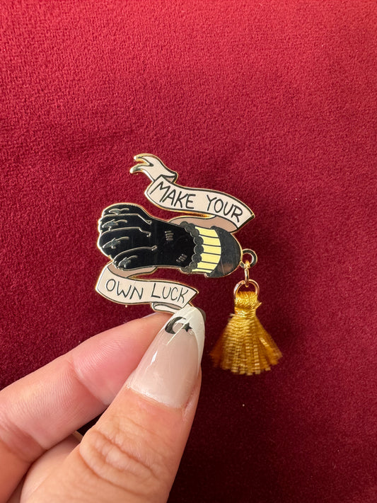 Rabbit's Foot Enamel Pin by Triclops Rabbit