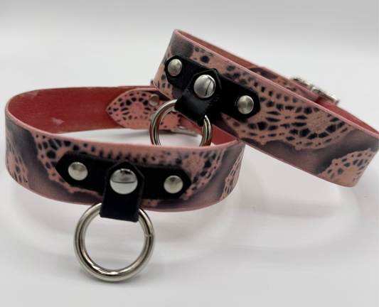 Pink Doily Collar by Horsebonez