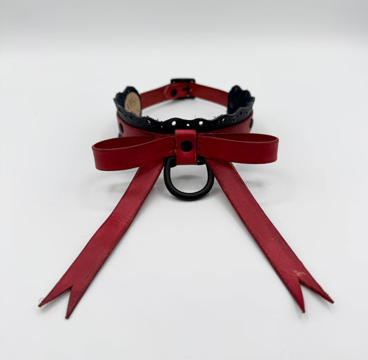 Red & Black Bonnibel Collar by Horsebonez