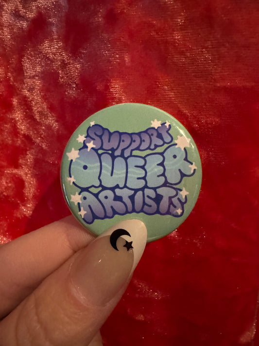 Support Queer Artists Button by Saltnox