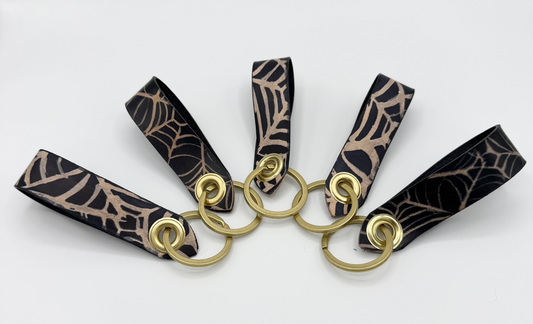 Black Cobweb Keychain by Horsebonez