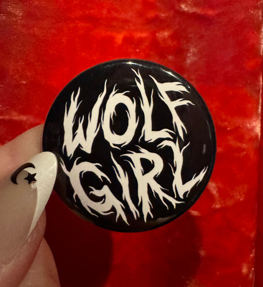 Wolf Girl Button by Saltnox